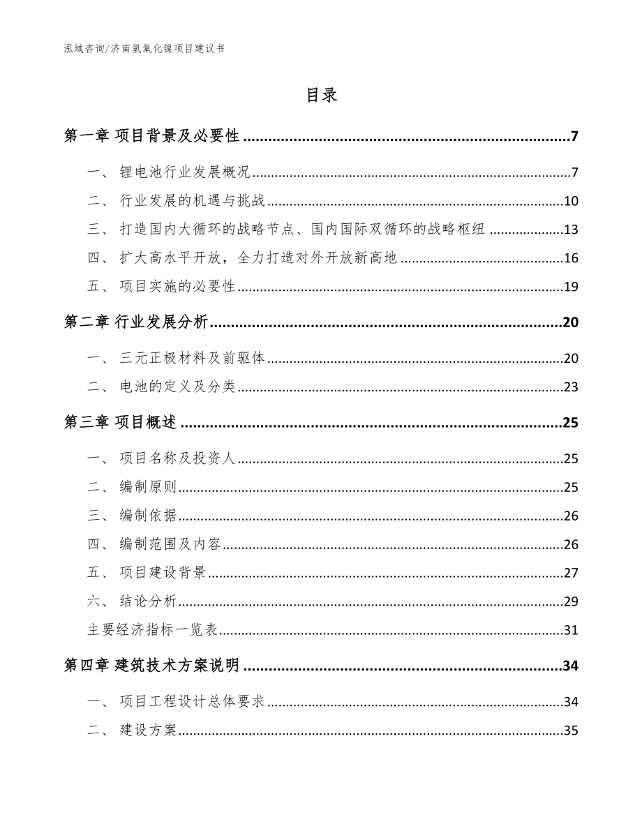 济南氢氧化镍项目建议书_模板参考_第2页