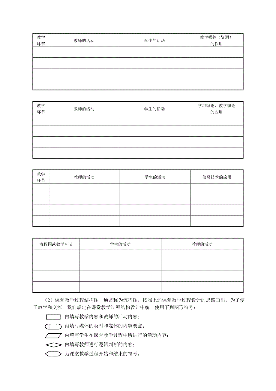 课堂教学设计模板(V105版)_第4页