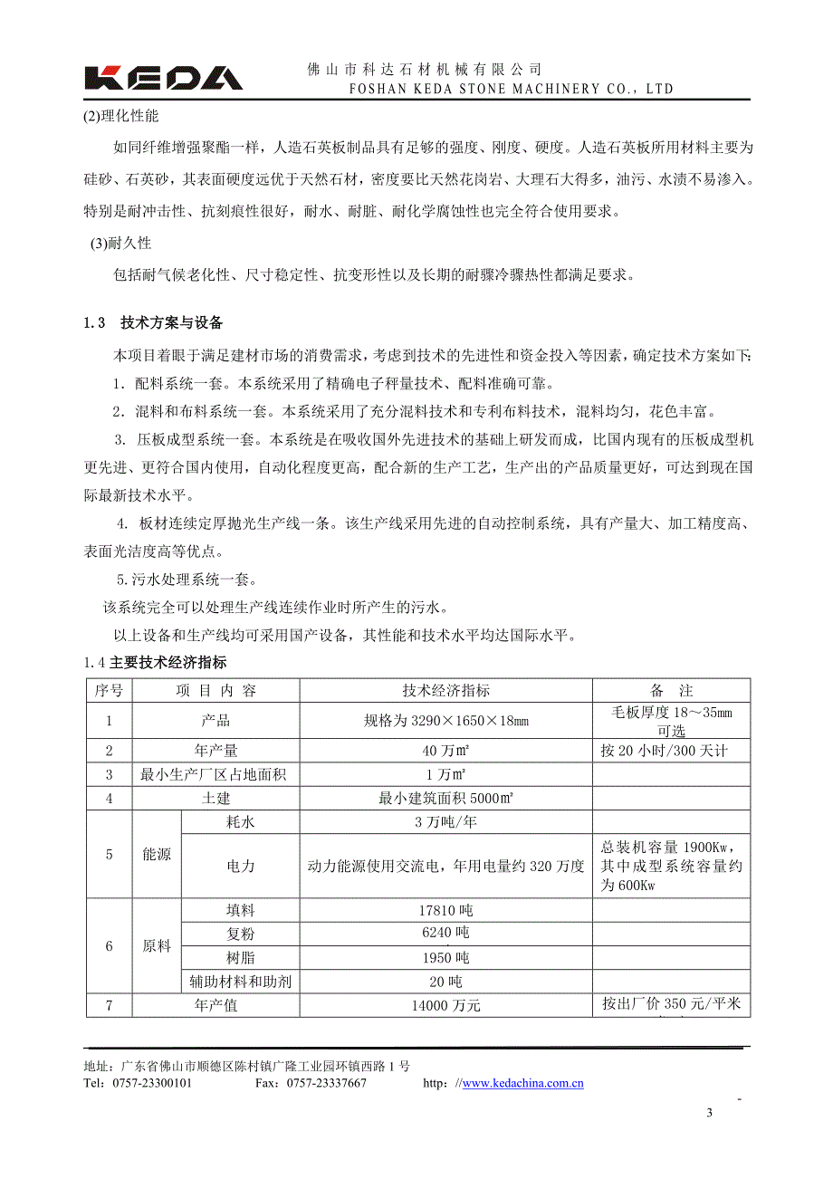 科达人造石英板项目建议书_第4页