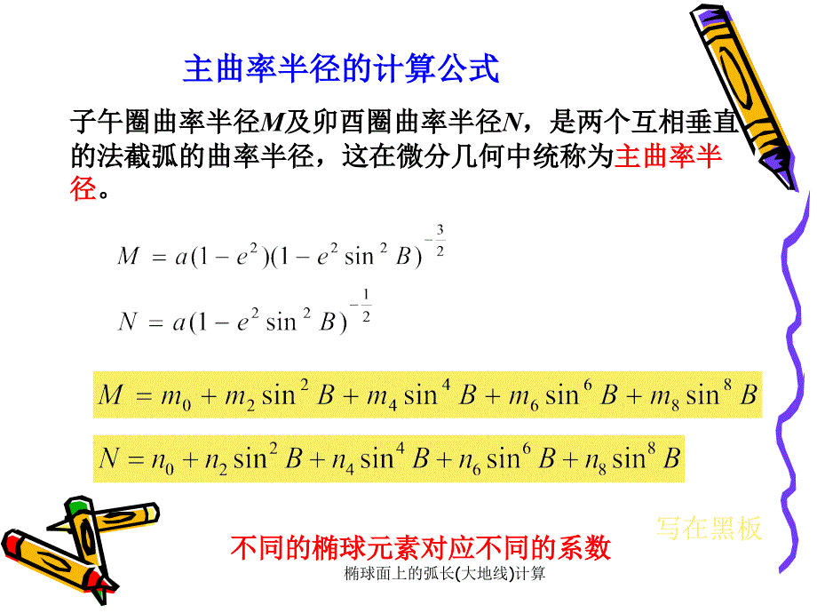 椭球面上的弧长大地线计算课件_第3页