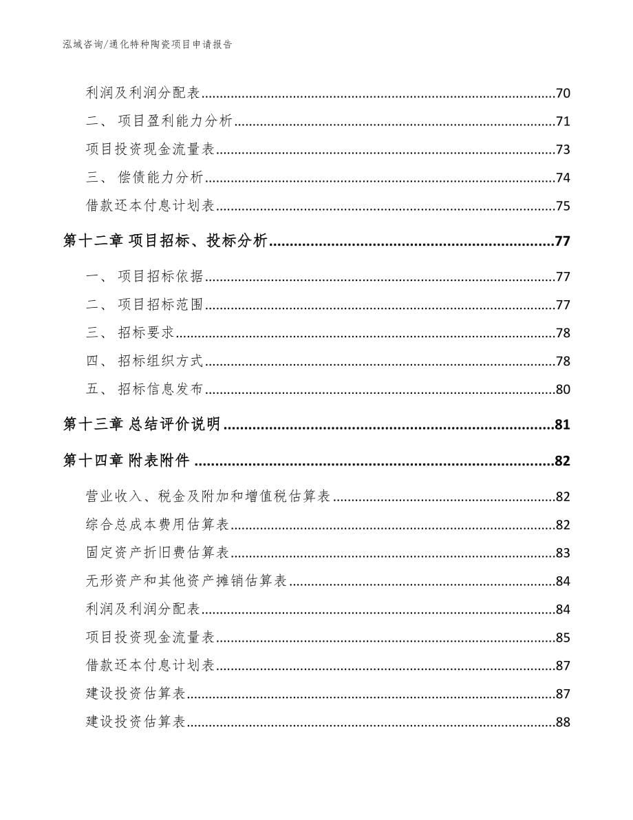 通化特种陶瓷项目申请报告参考模板_第5页