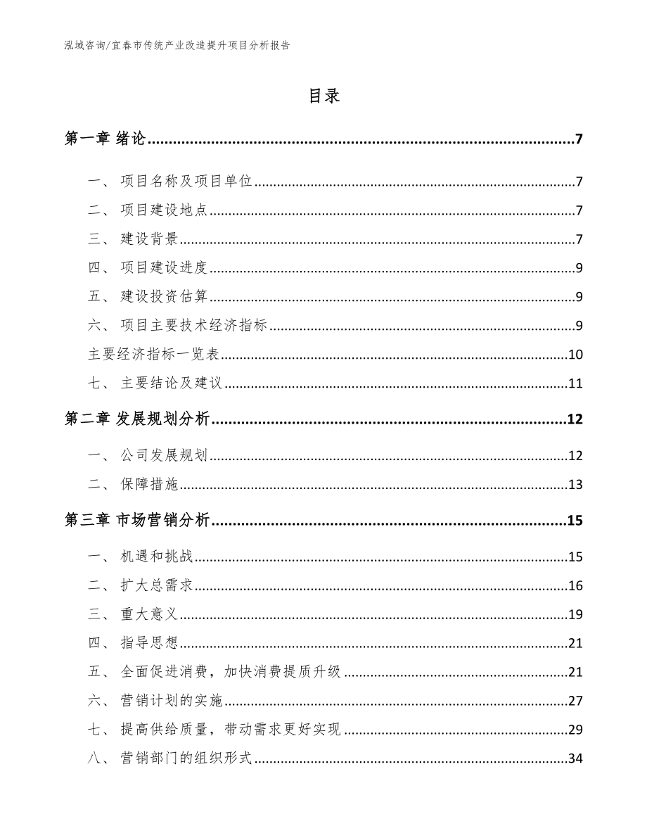 宜春市传统产业改造提升项目分析报告模板范文_第2页