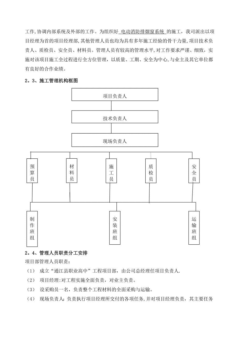 电动消防排烟窗施工方案试卷教案_第5页