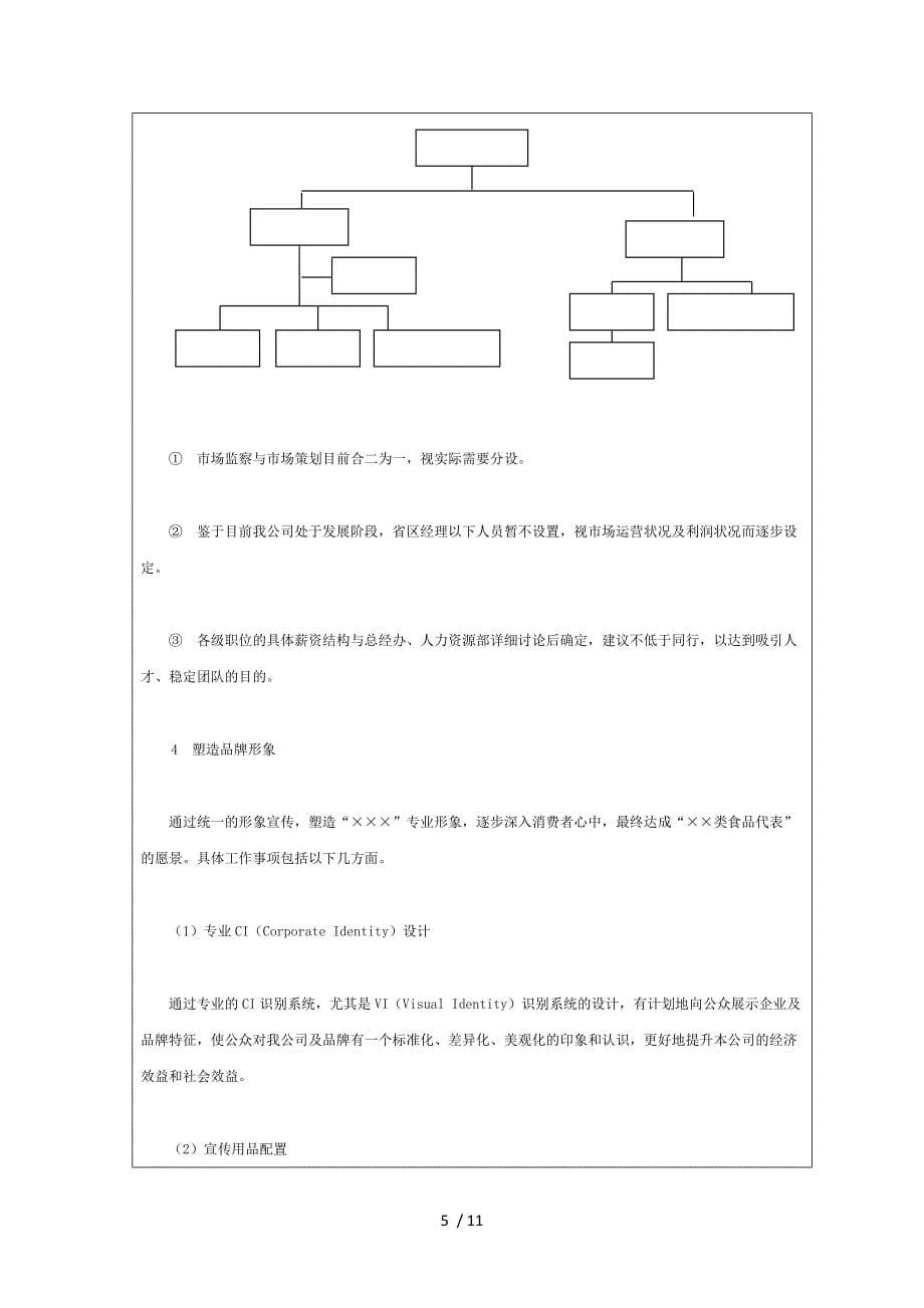 XX企业营销计划书参考_第5页