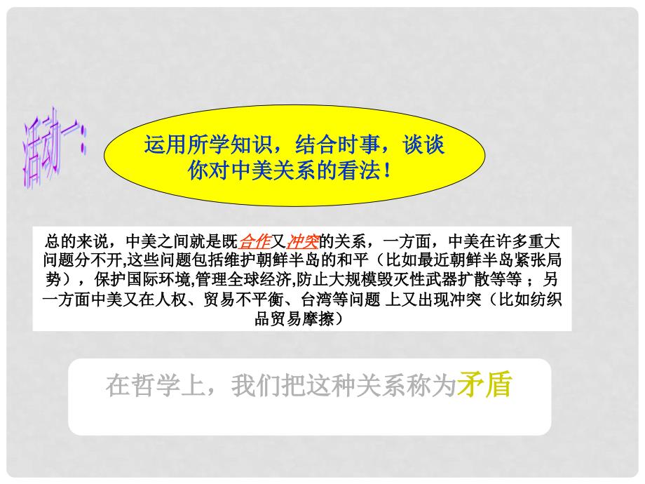 江西省新干二中高中政治 9.1矛盾是事物发展的源泉和动力课件1 新人教版必修4_第3页