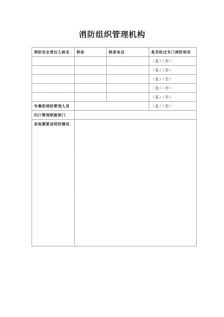 消防组织管理机构档案表汇总_第3页