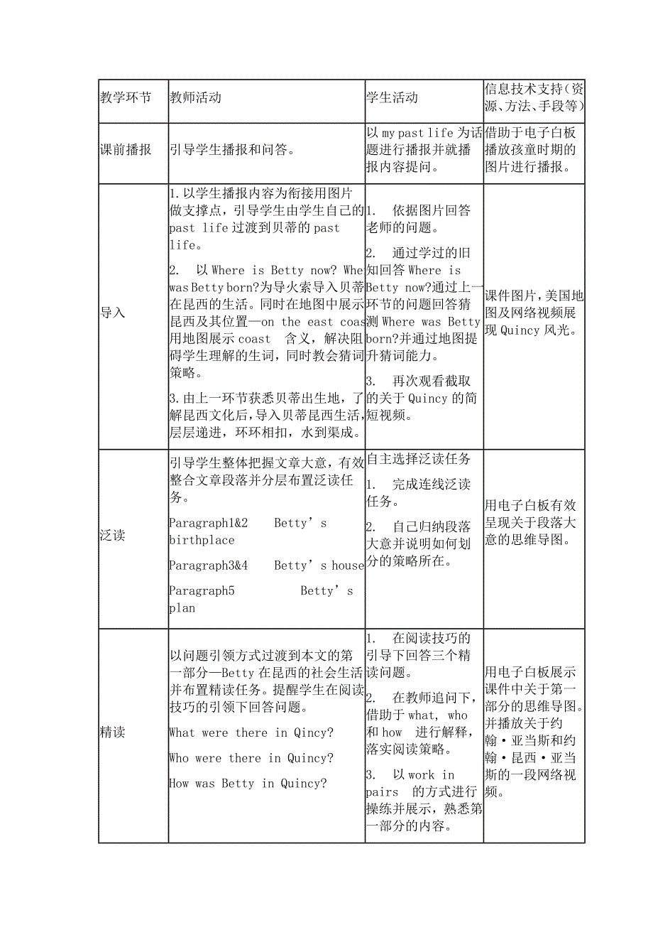 英语-信息化教学设计-IwasborninQuincy_第3页