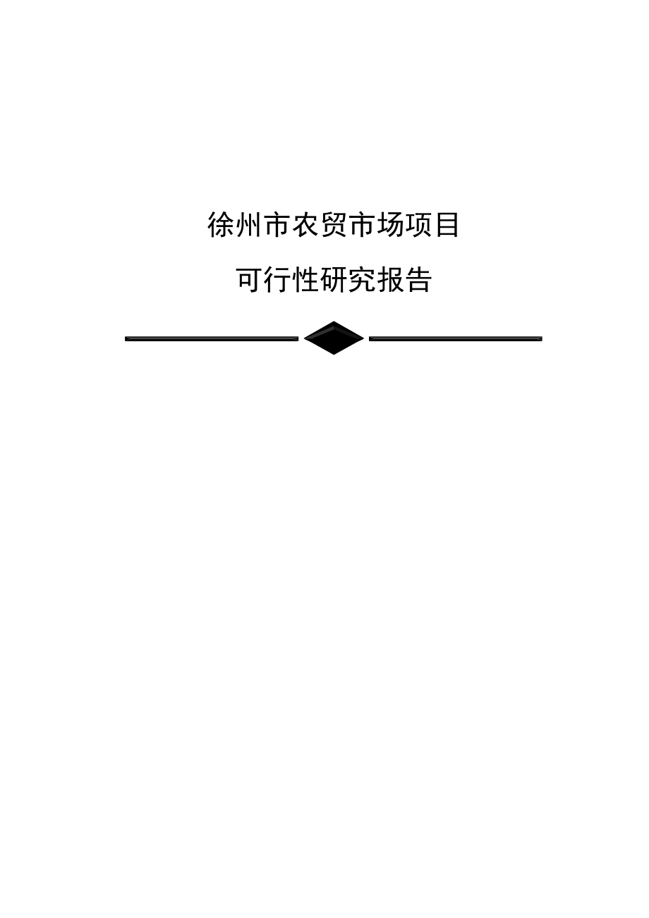 桥乐镇新区农贸市场项目可行性论证报告项目可行性论证报告代.doc_第1页