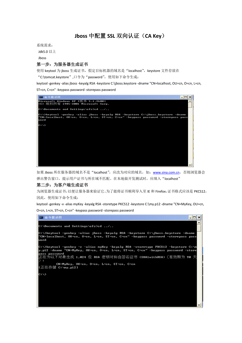 https安全访问方案-Jboss双向SSL认证.doc_第1页