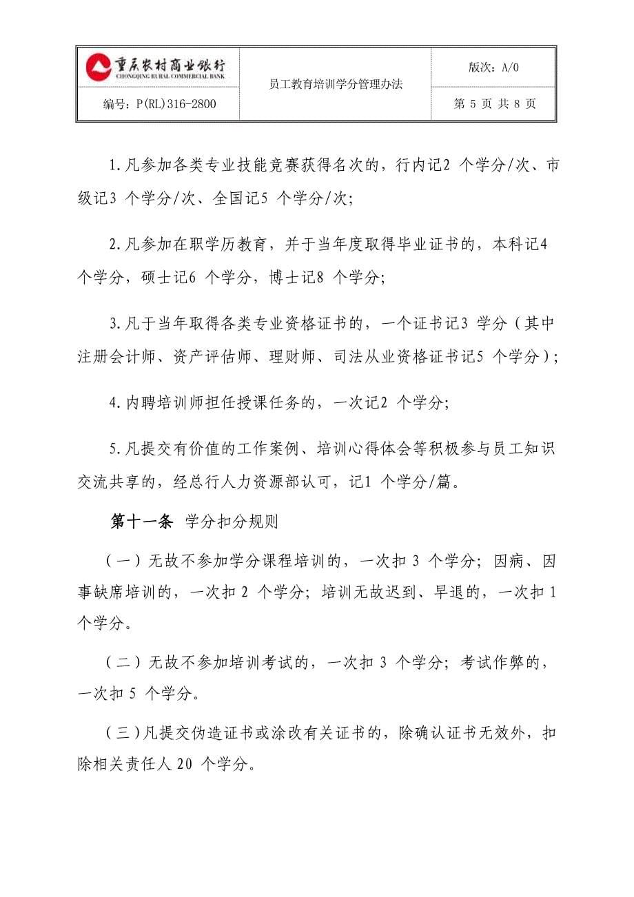 重庆农村商业银行员工教育学分管理办法（a0）.doc_第5页