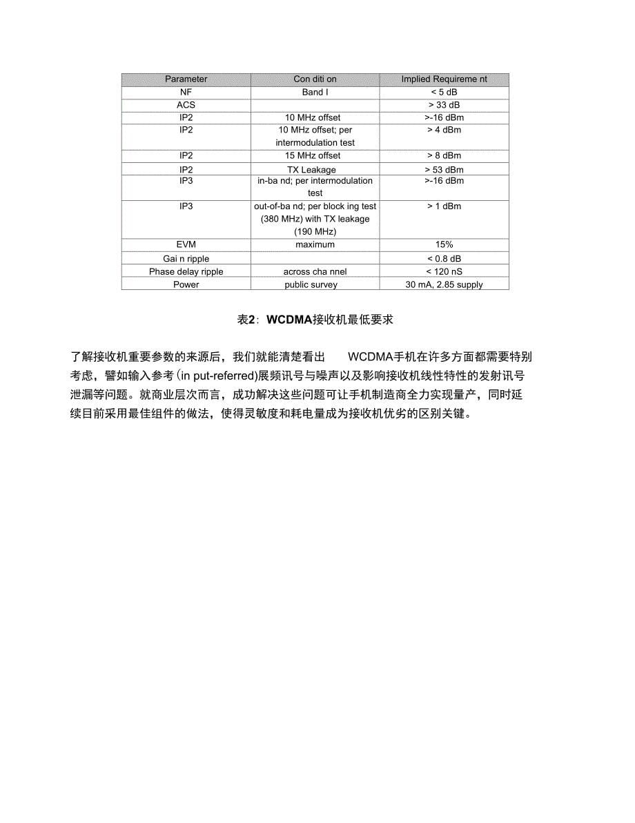 把WCDMA规格转化为接收机要求_第5页