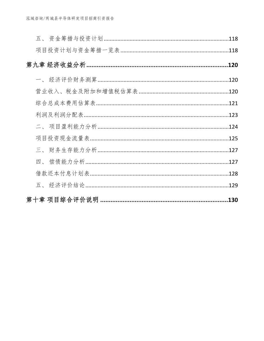 芮城县半导体研发项目招商引资报告（模板范本）_第5页