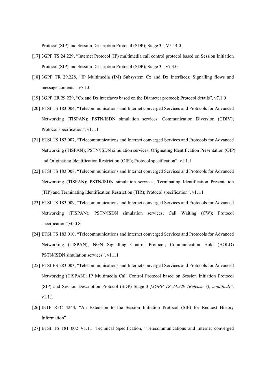 IMS试验网多媒体电话及补充业务业务规范_第5页