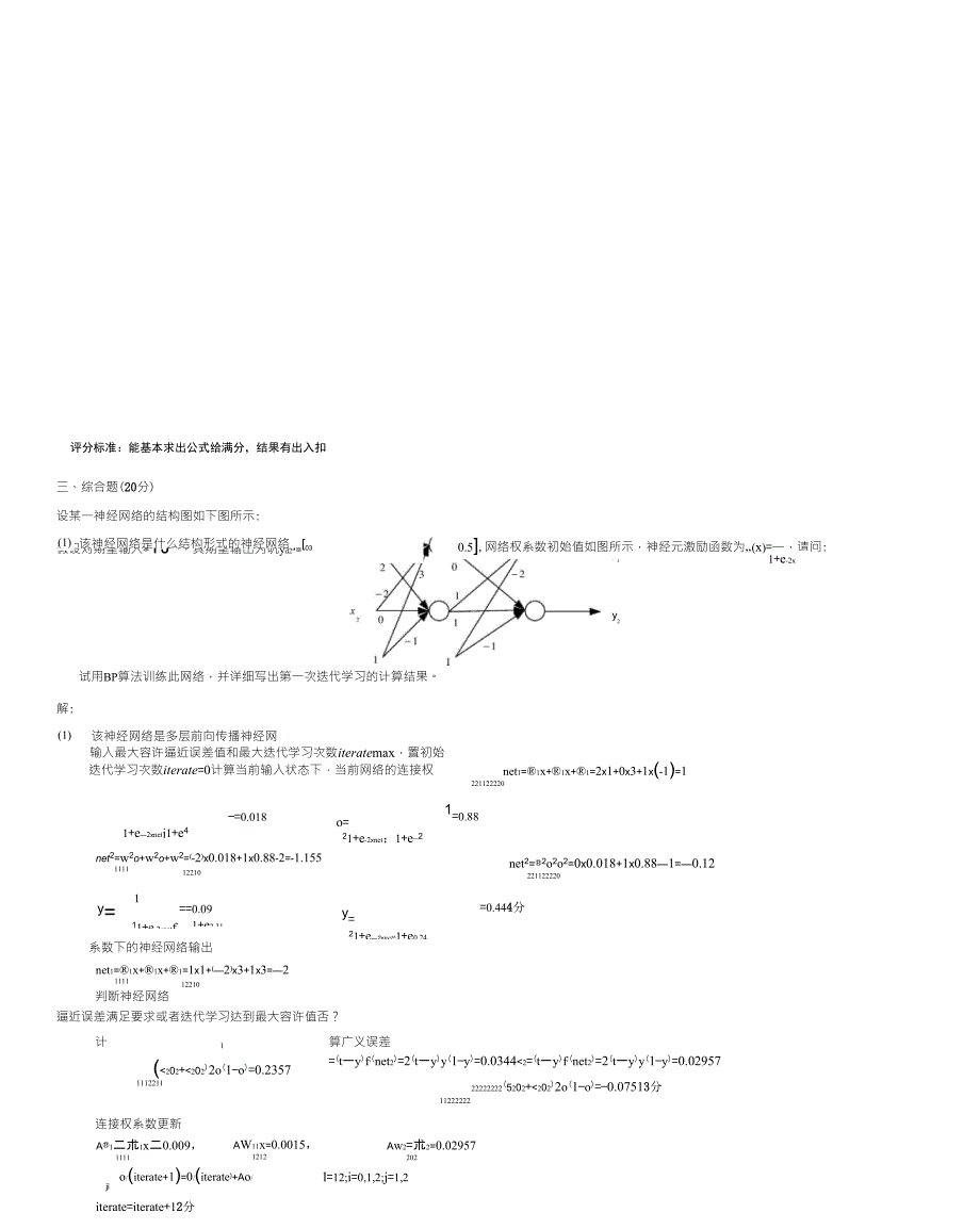 20112012第一学期《智能控制技术基础》试卷试卷A标准答案_第4页