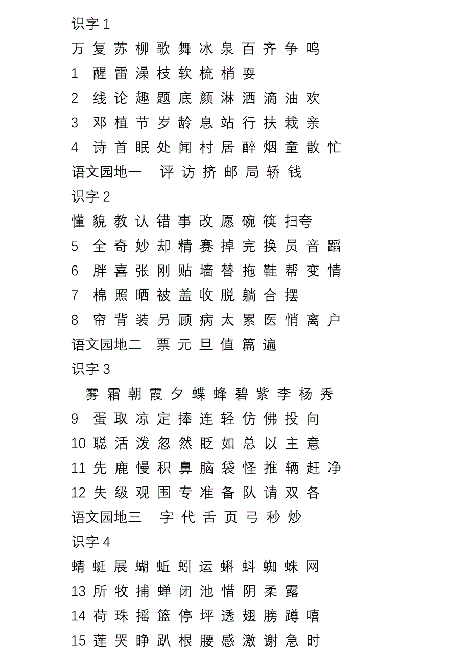 人教版-小学语文-一、二年级生字表_第3页