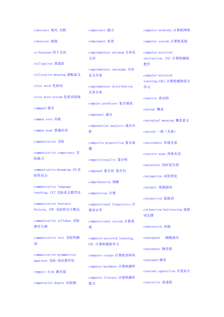 语言学专业词汇中英文对照版_第3页