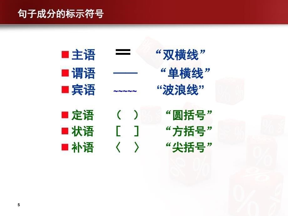 语文句子成分完课堂PPT_第5页