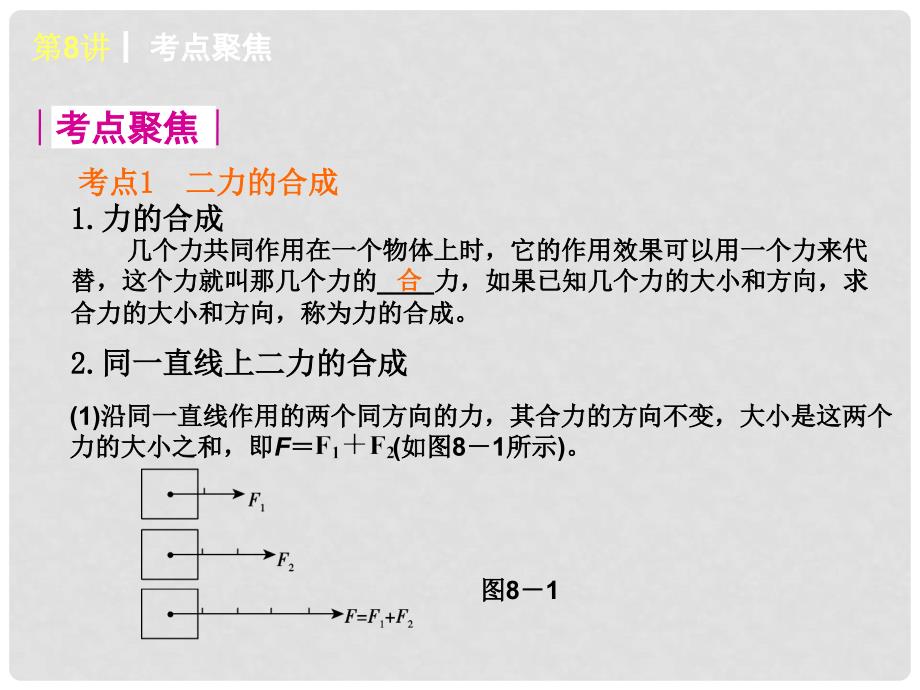 中考物理考前热点聚焦《第8课时 二力平衡 运动和力的关系》（单课考点聚焦+知识点总结+考点精练）课件 北师大版_第2页