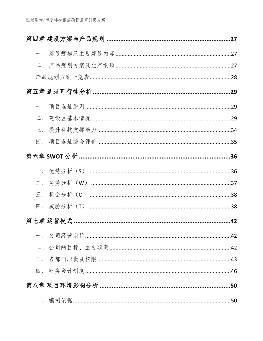 南宁标准铜箔项目招商引资方案【参考范文】_第3页