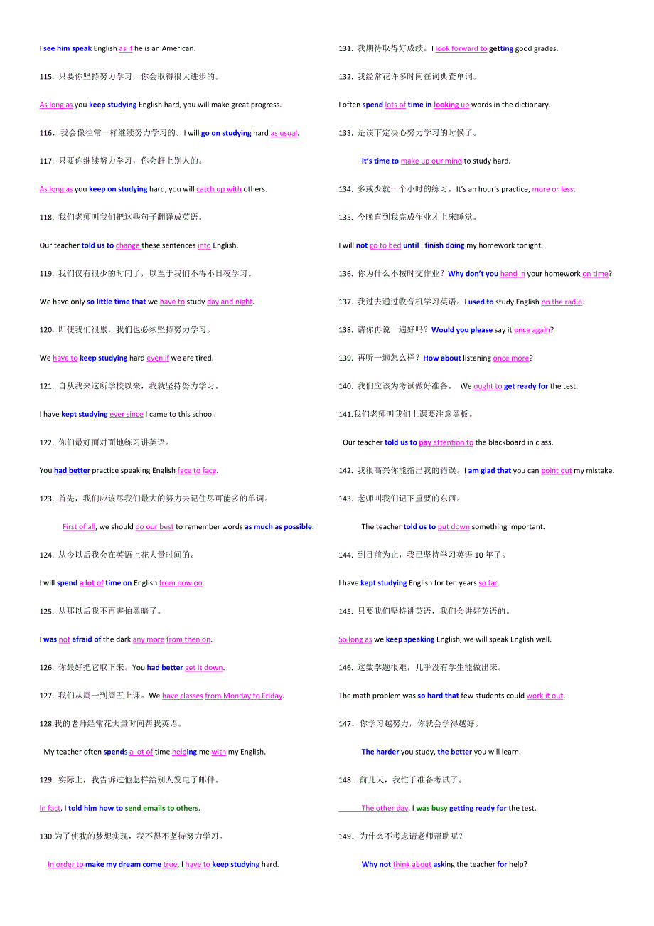 初中英语重点句子_第4页