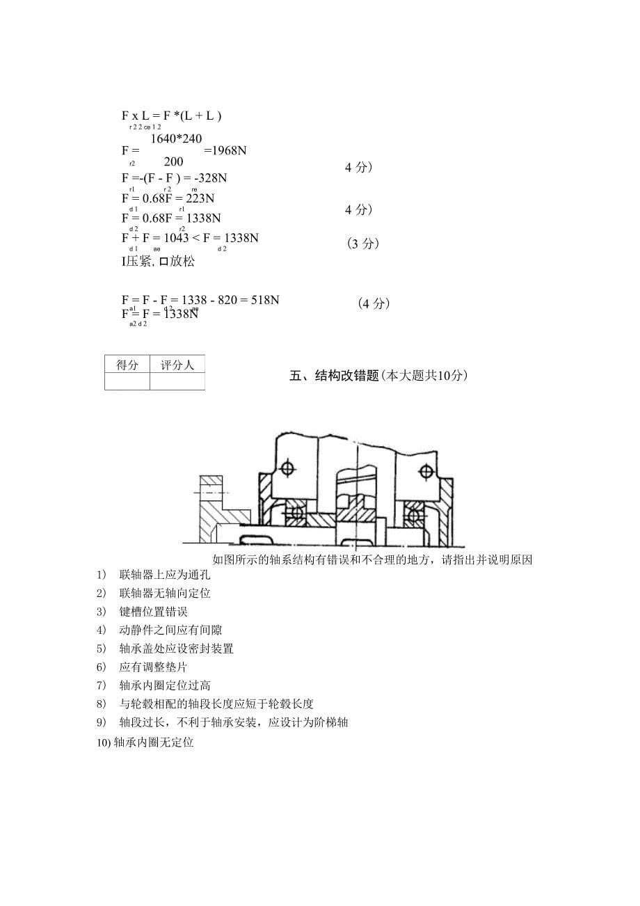 机械设计濮良贵第九版试卷_第5页