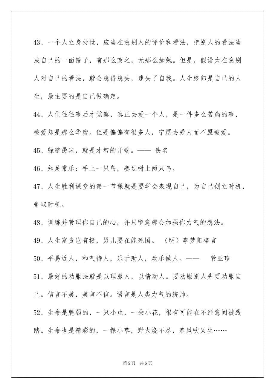 2023年简洁的感悟人生的格言57条范文.docx_第5页