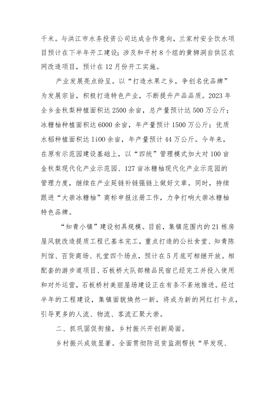 镇政府2023年上半年工作总结及下半年目标任务和工作安排_第2页