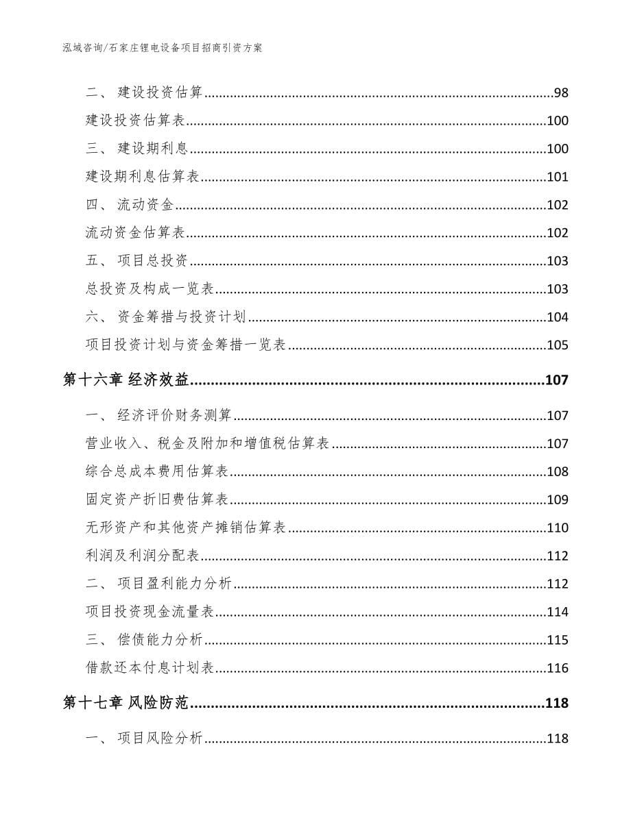 石家庄锂电设备项目招商引资方案（参考模板）_第5页