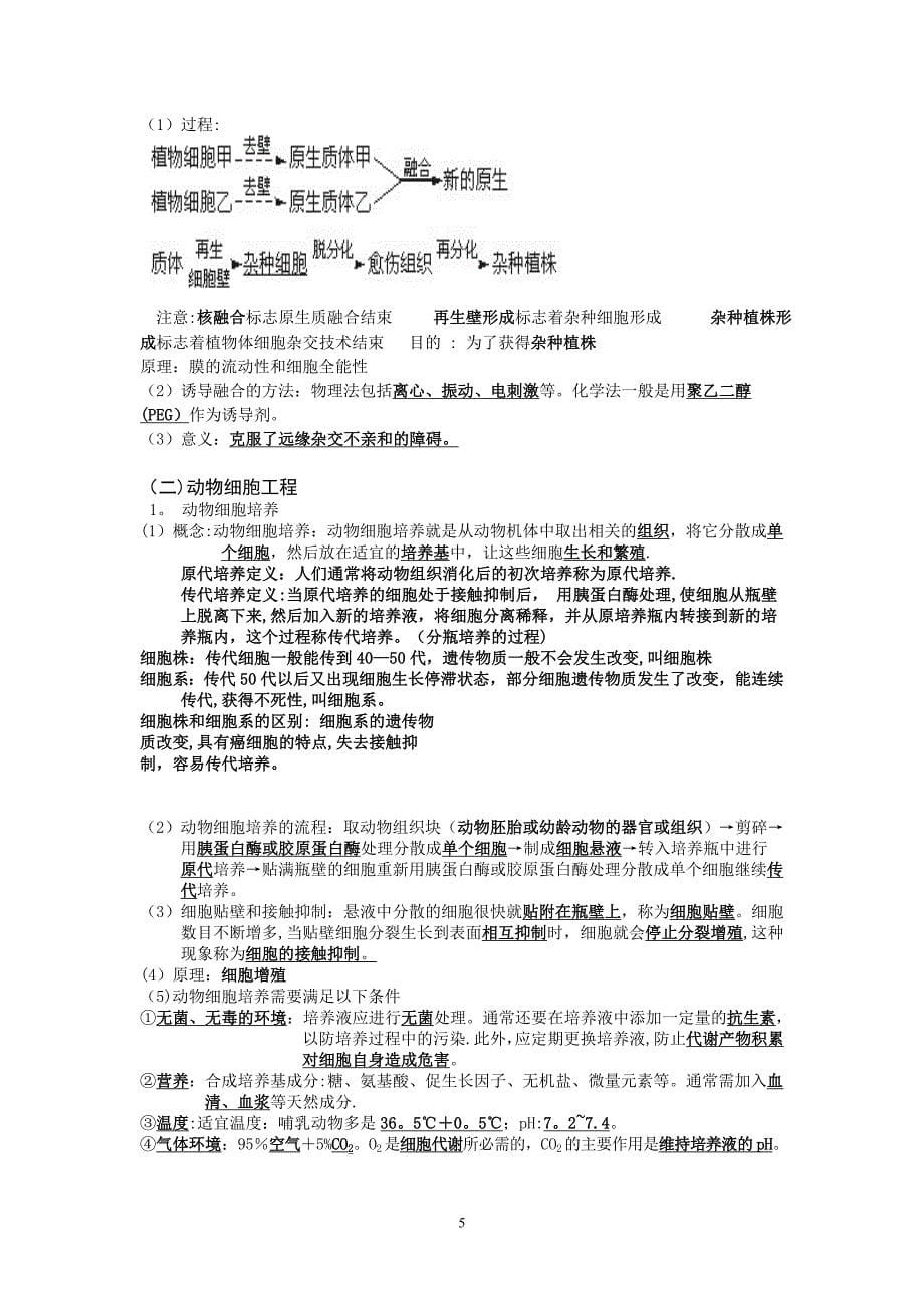 基因工程和细胞工程整理后的知识点.doc_第5页