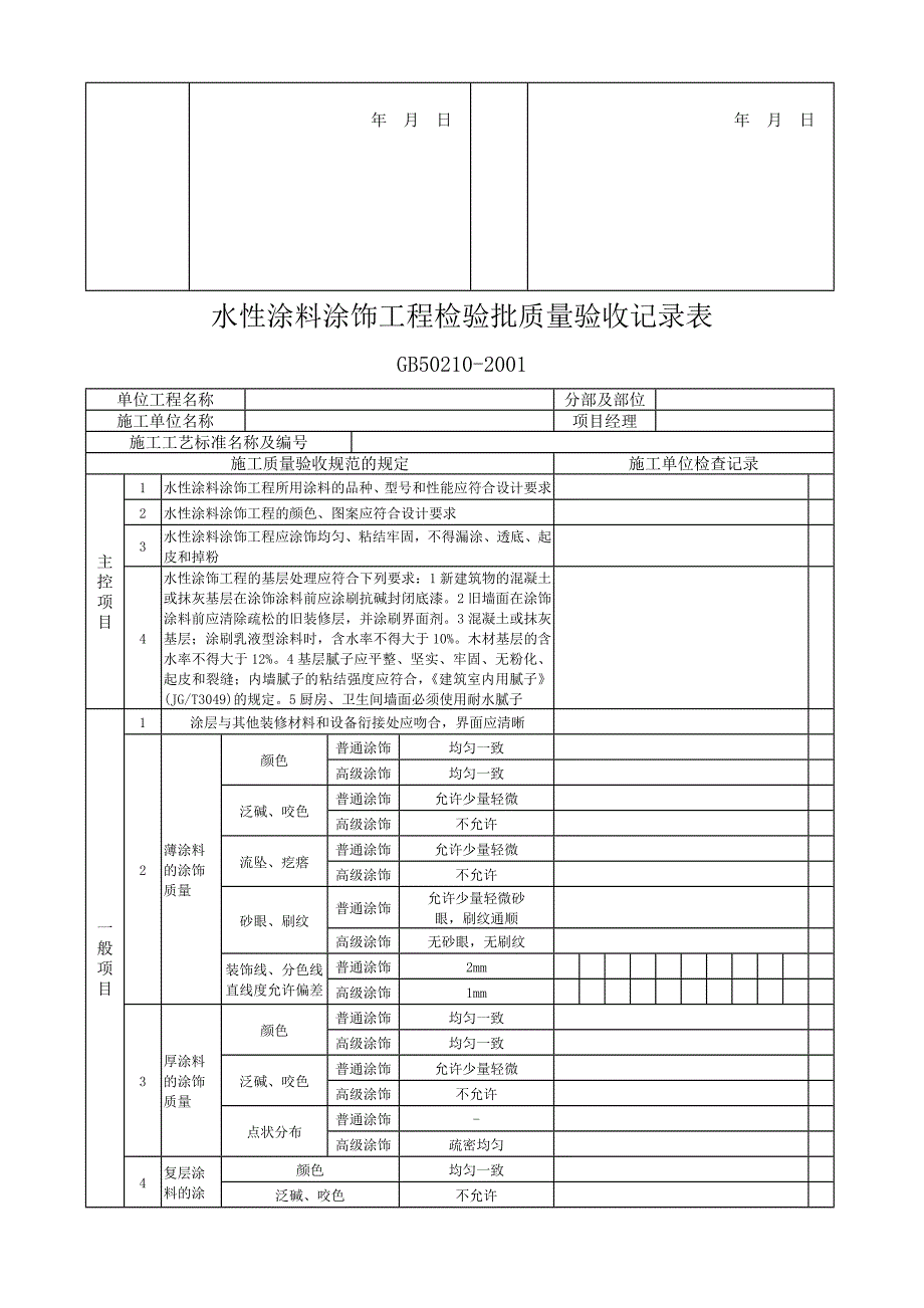 特种门安装工程检验批质量验收记录表_第3页