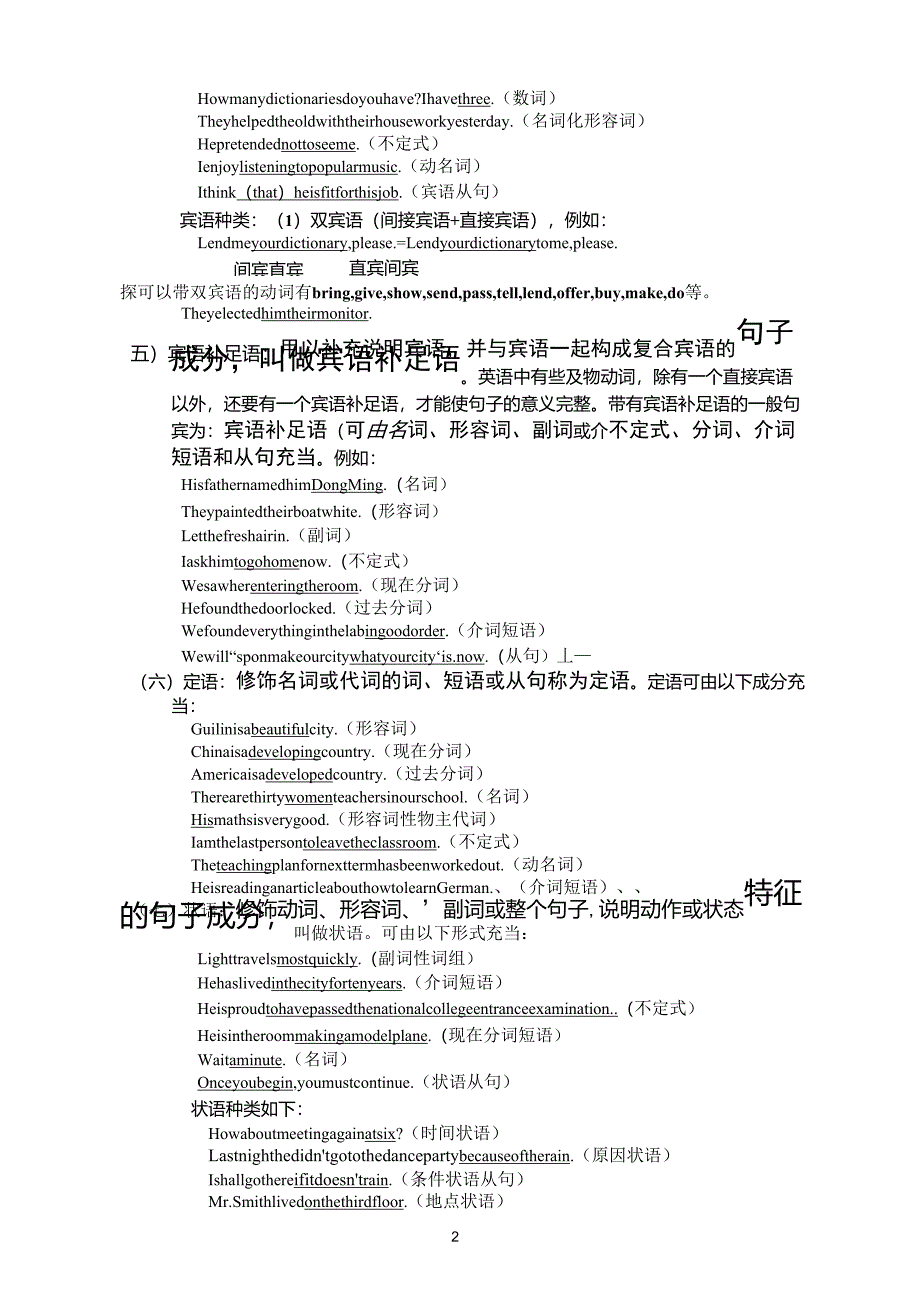 英语划分句子成分_第2页