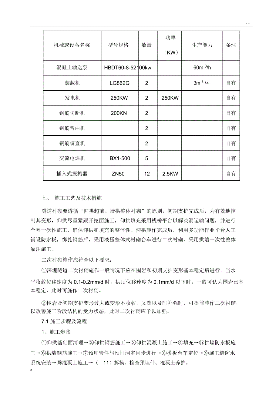 隧道仰拱及填充建筑施工设计方案_第4页