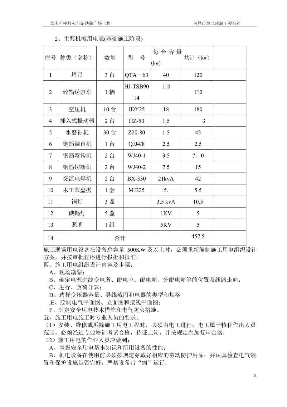 火车站临时用电施工组织设计.doc_第5页