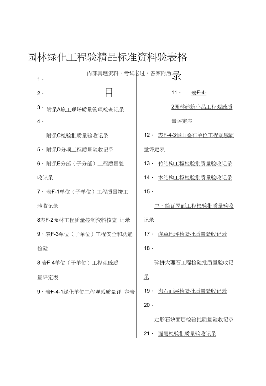 园林绿化工程验收标准批检验表格_第1页