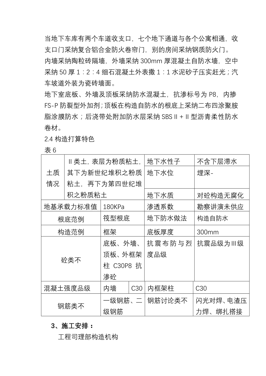 建筑行业清芷园二期地下车库（二）施工组织设计_第4页