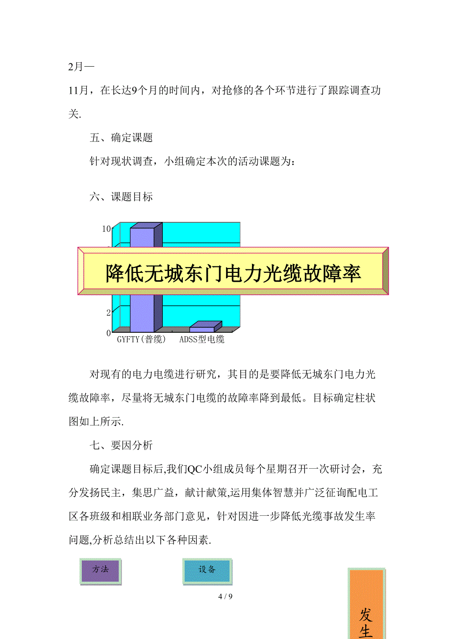 降低无城东门电力光缆故障率_第4页