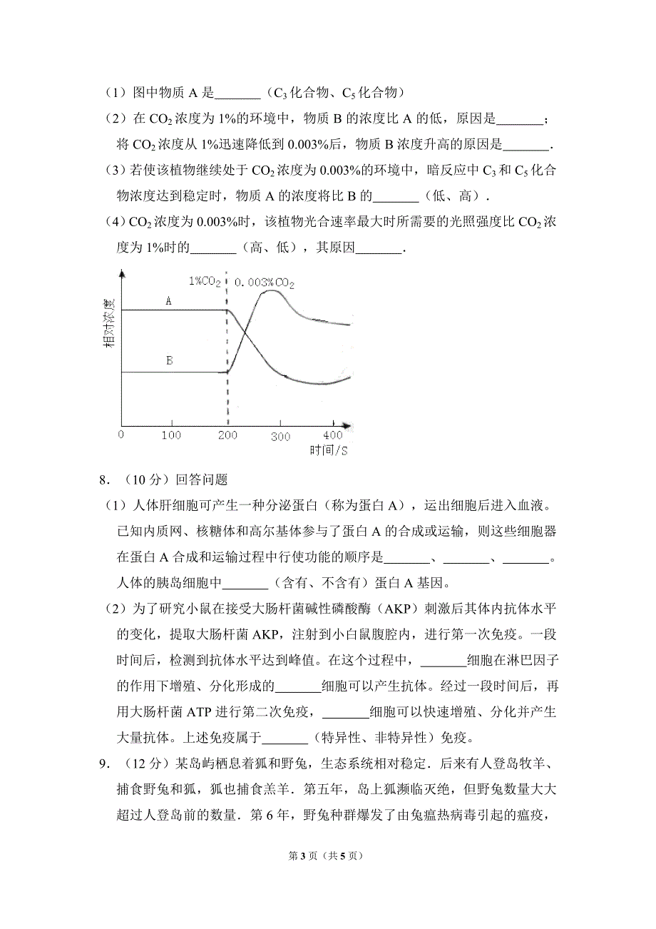 2011年全国统一高考生物试卷真题（新课标）（原卷版） .doc_第3页