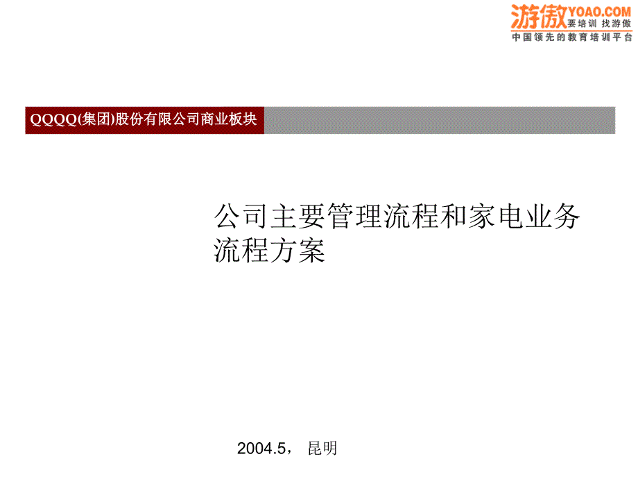 公司主要管理流程和家电业务流程方案_第1页