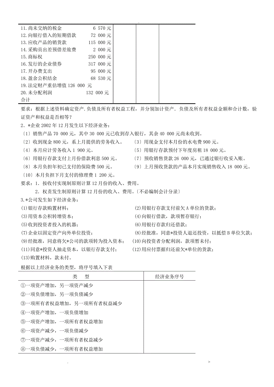 会计学基础练习题及答案_第4页