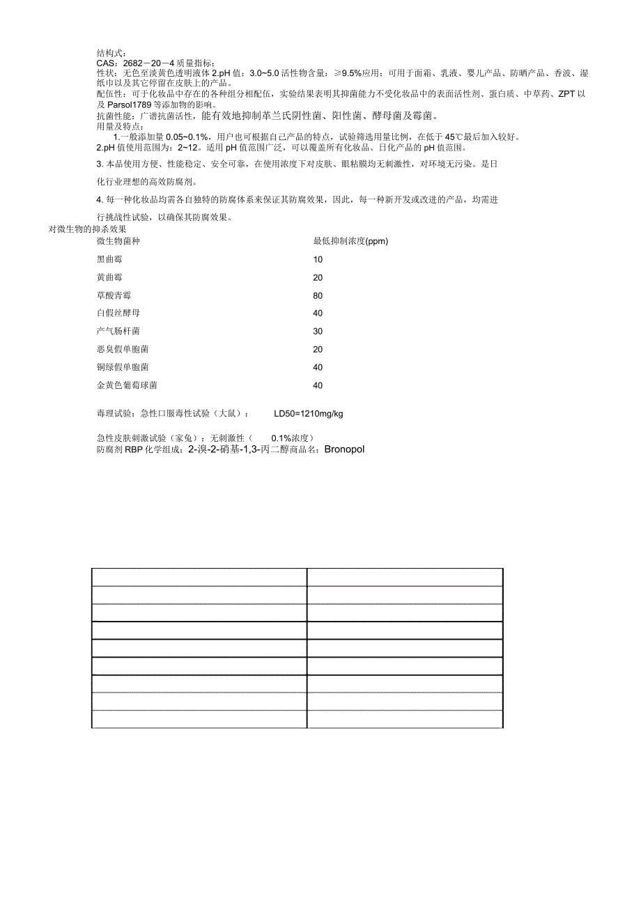 2019年各类防腐剂特性_第5页