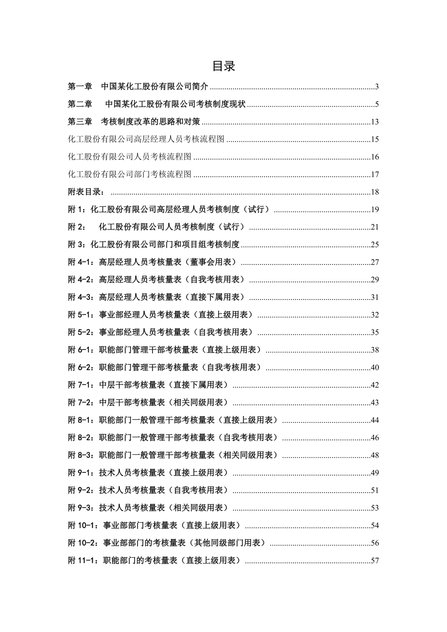 某化工股份有限公司绩效考核管理体系(制度表格汇编)_第1页