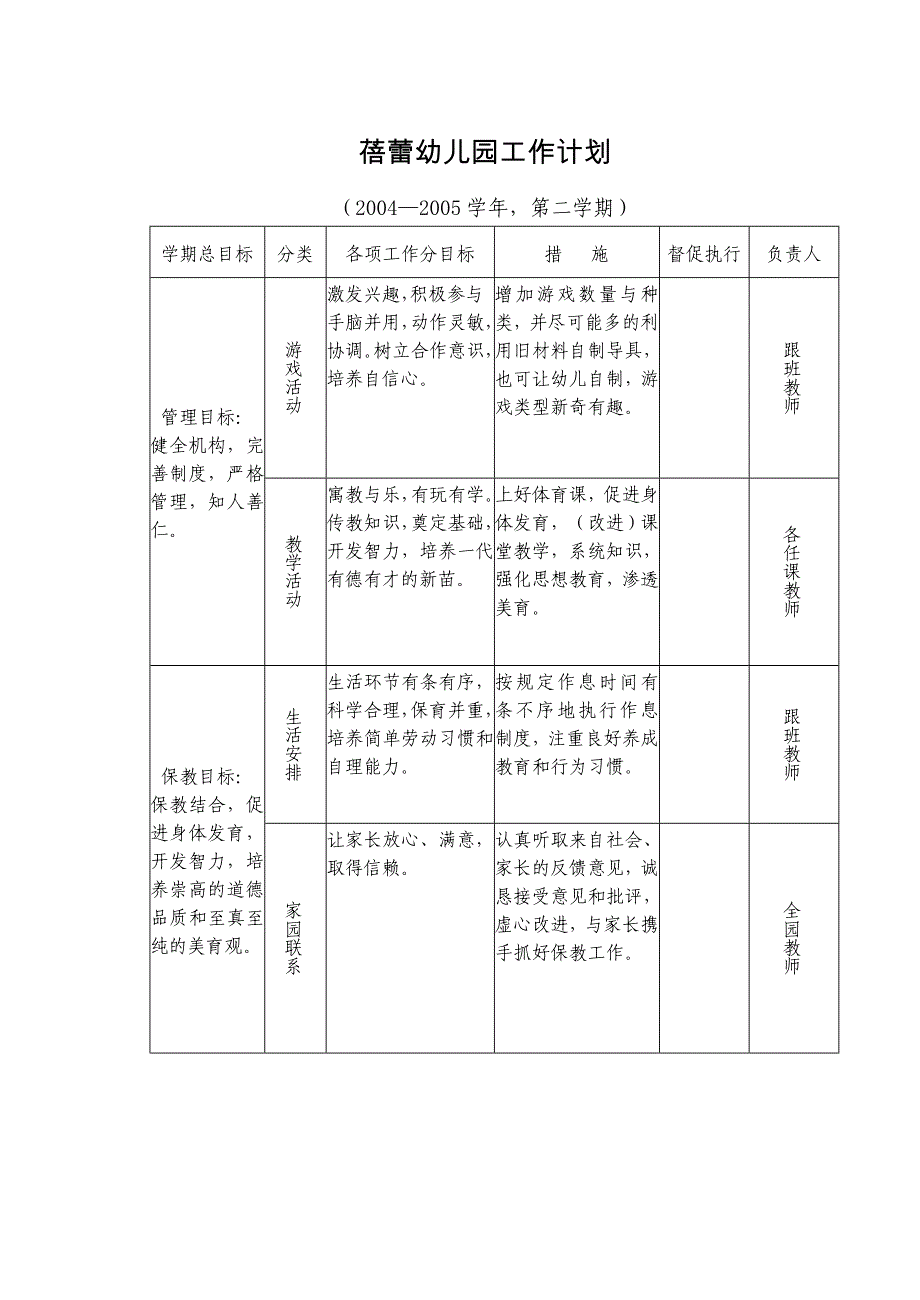 蓓蕾幼儿园工作计划_第1页