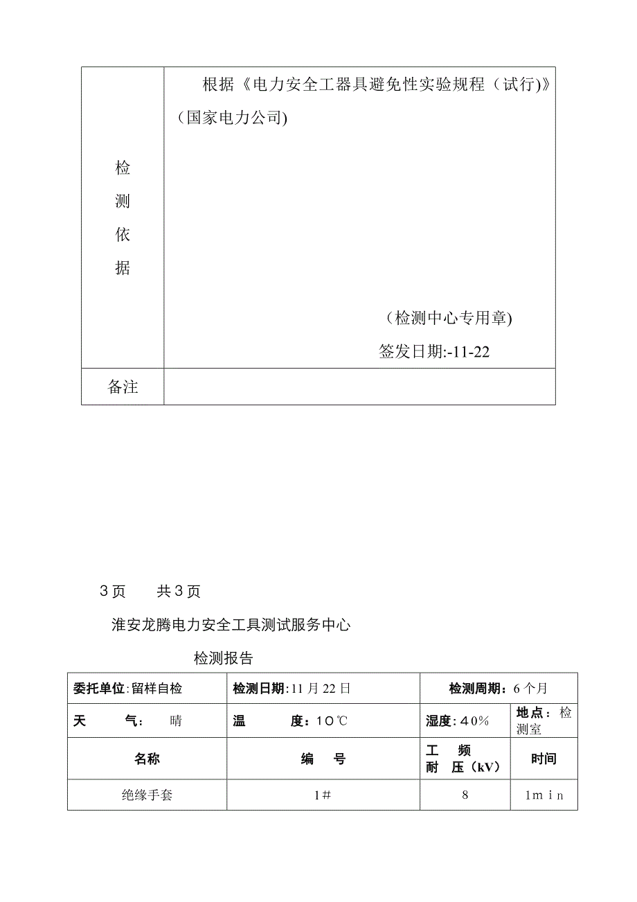 留样检测绝缘手套报告_第3页