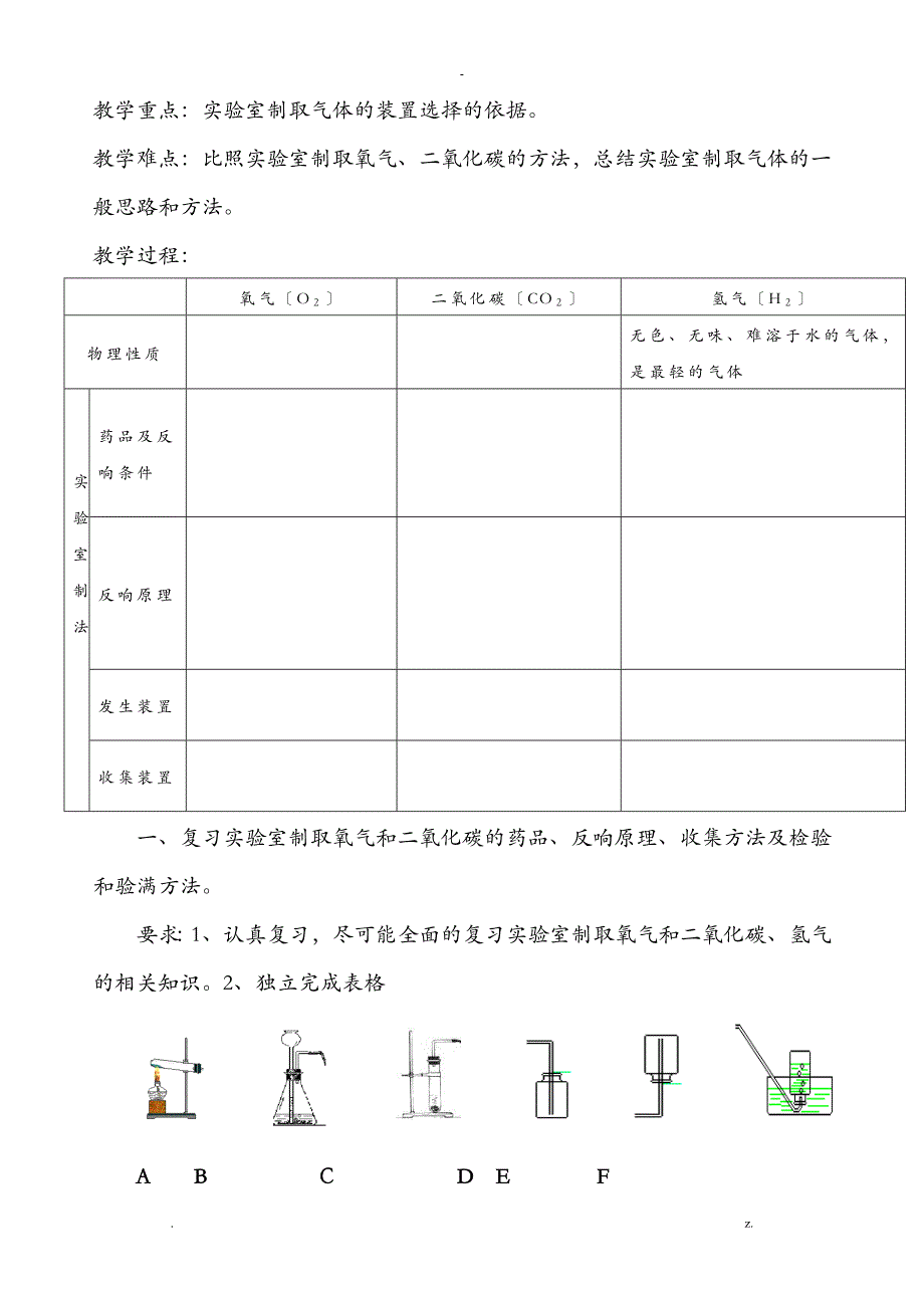 常见气体的实验室制取教学设计_第2页