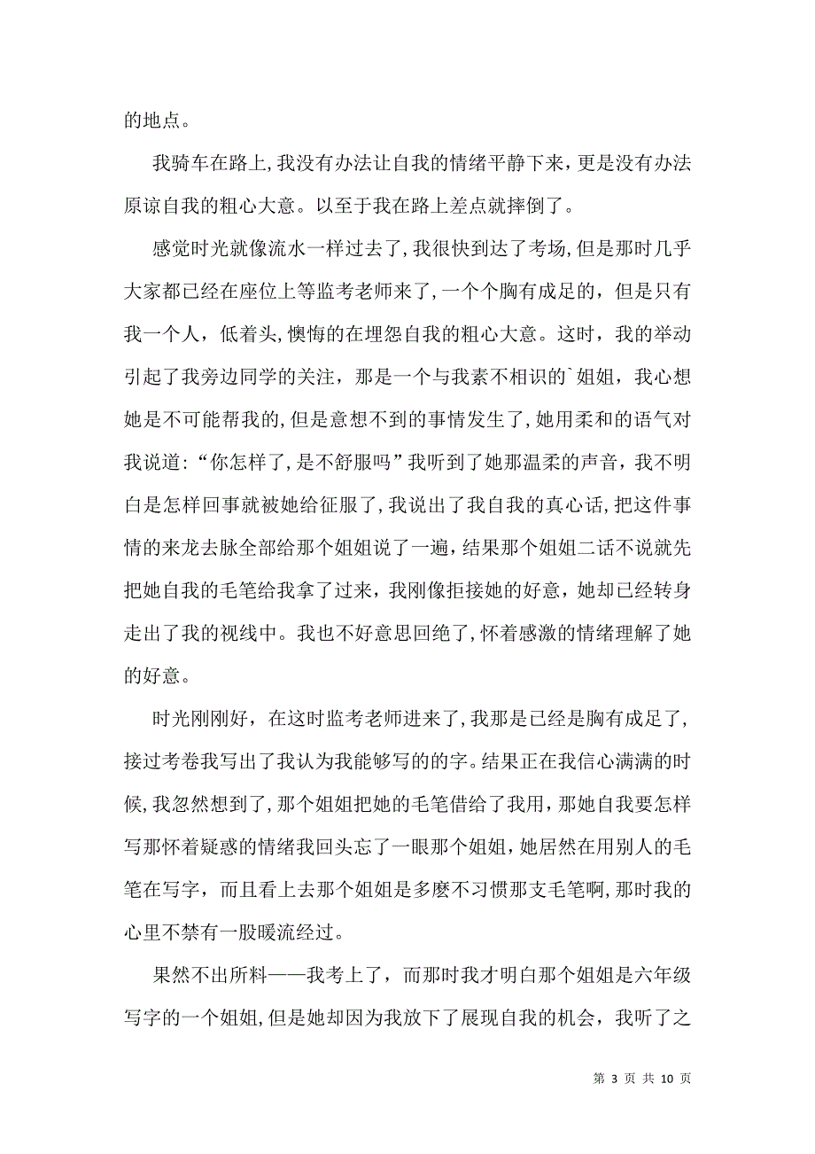 我的假期高一作文_第3页