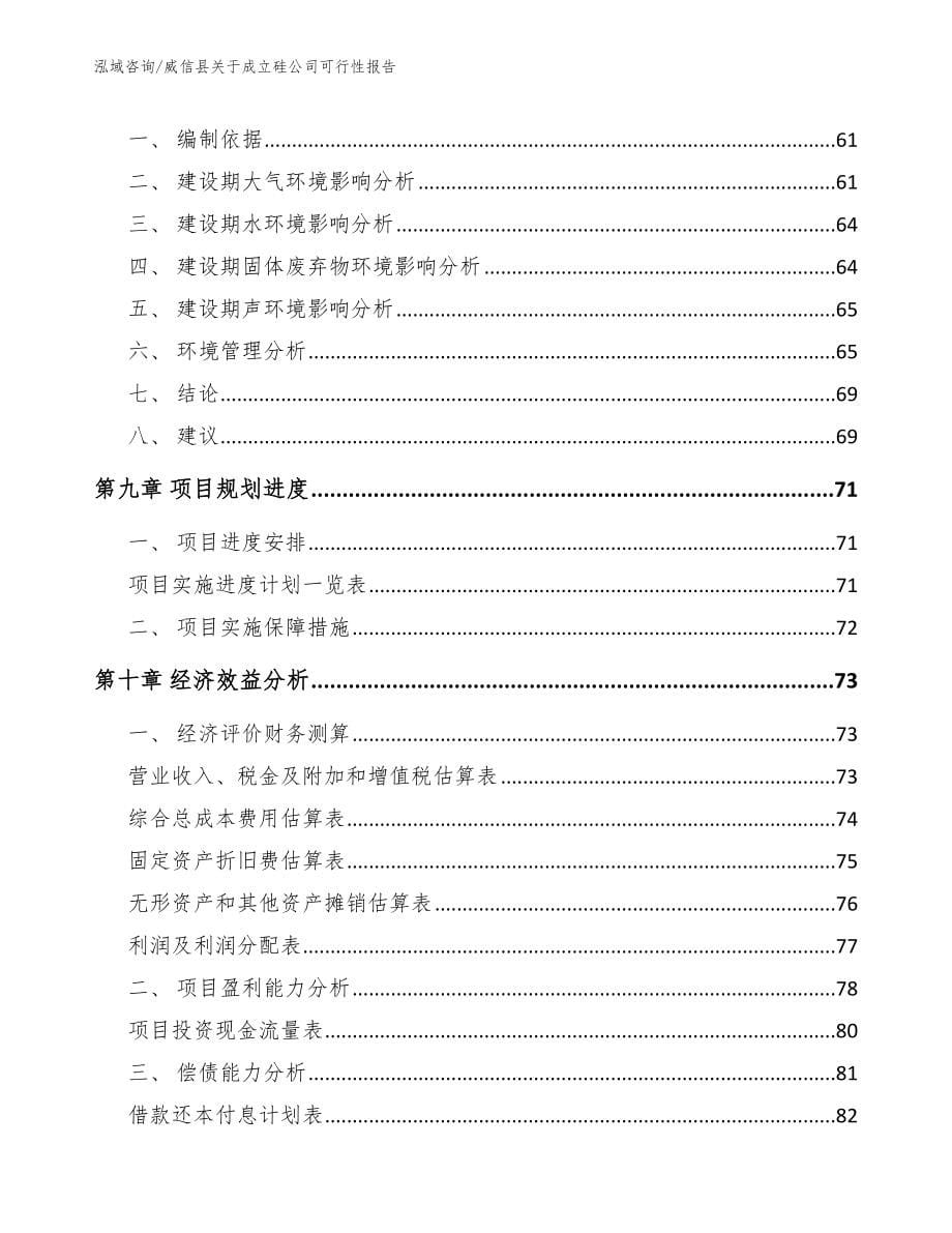 威信县关于成立硅公司可行性报告【范文参考】_第5页