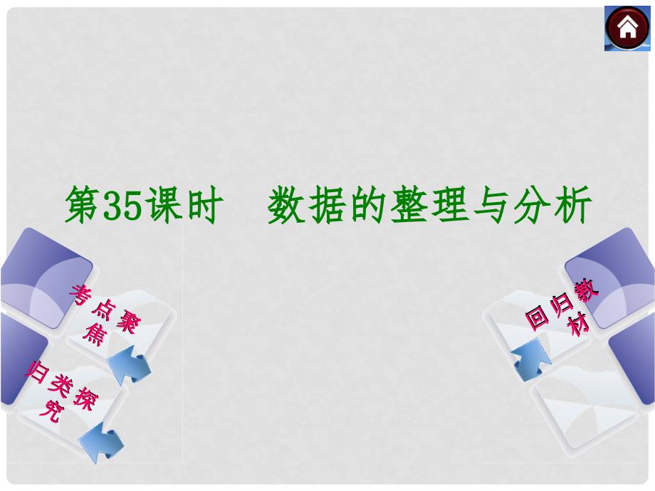 中考数学复习方案 35 数据的整理与分析（考点聚焦+归类探究+回归教材+13年试题）权威课件 新人教版_第1页