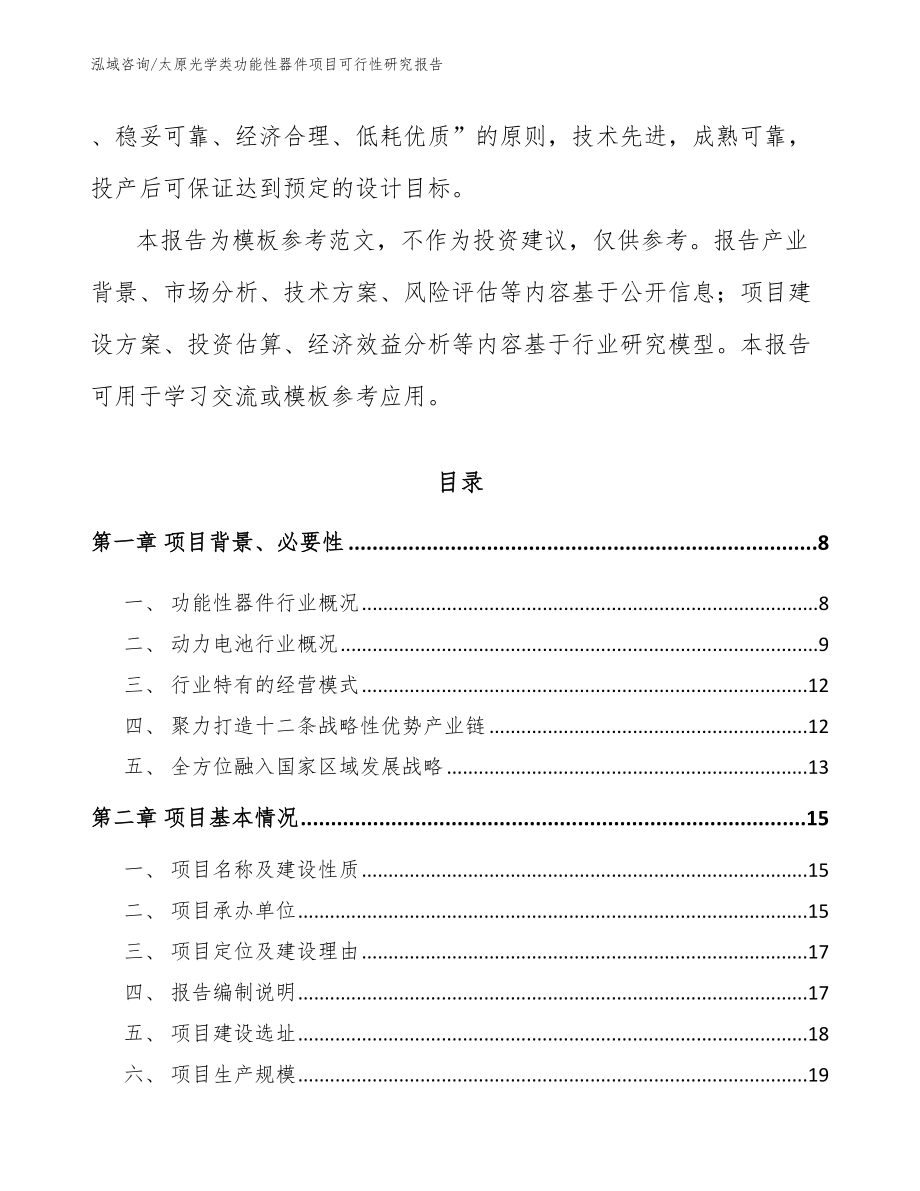 太原光学类功能性器件项目可行性研究报告（模板）_第2页