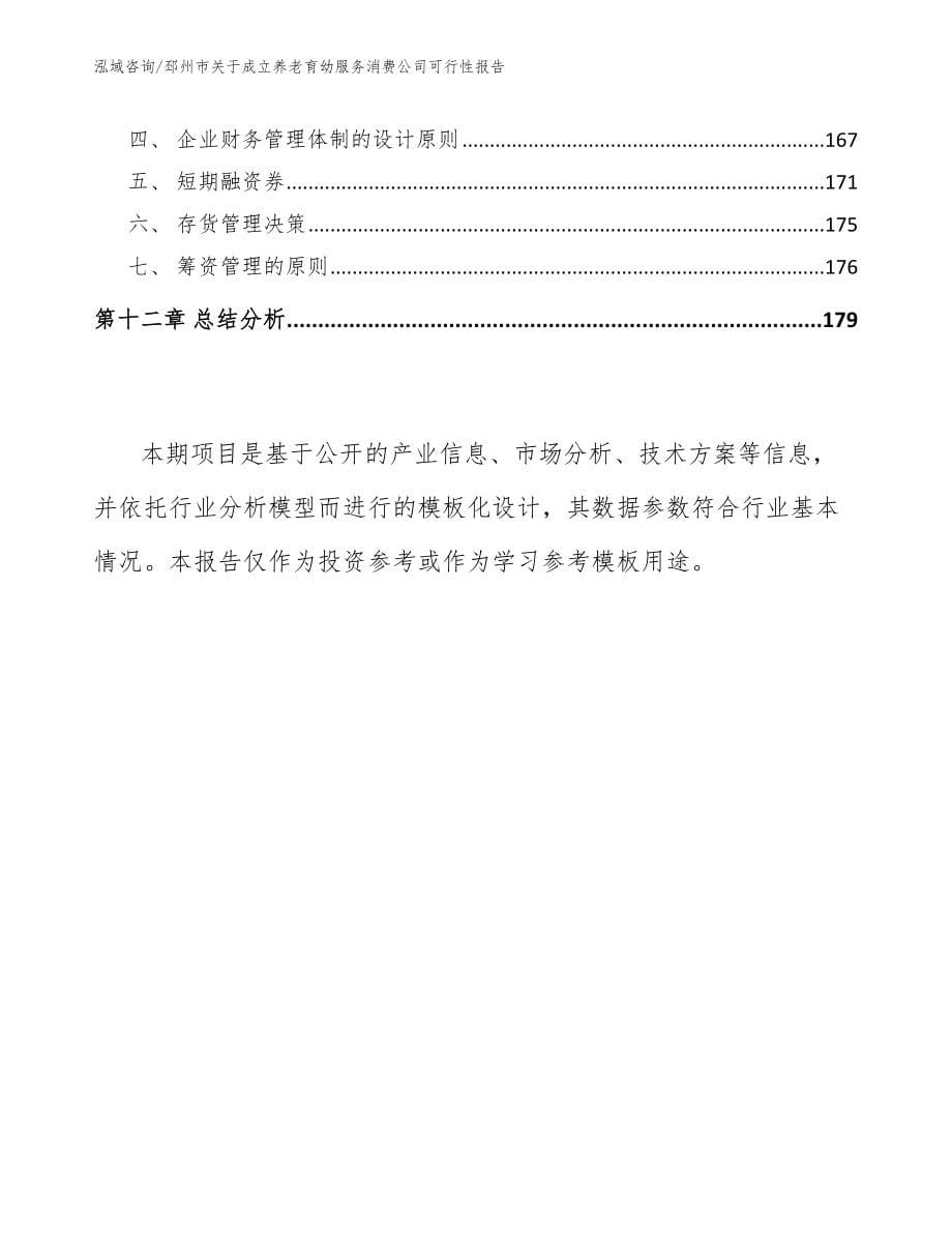 邳州市关于成立养老育幼服务消费公司可行性报告模板范本_第5页