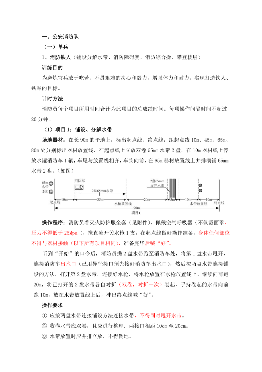 打造公安消防铁军比武竞赛项目及操作规程_第4页